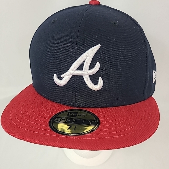 New Era 59Fifty Atlanta Braves ACPERF On Field Game Fitted Sz 7 1/2 - Picture 1 of 7